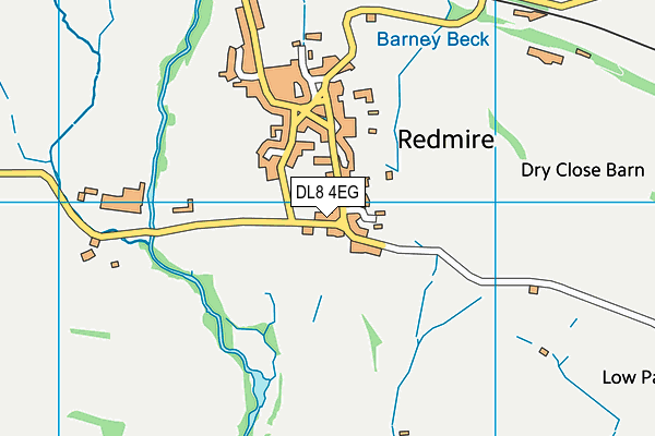 DL8 4EG map - OS VectorMap District (Ordnance Survey)