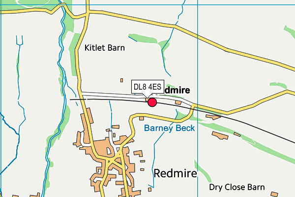 DL8 4ES map - OS VectorMap District (Ordnance Survey)