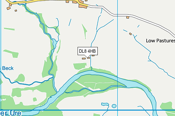 DL8 4HB map - OS VectorMap District (Ordnance Survey)