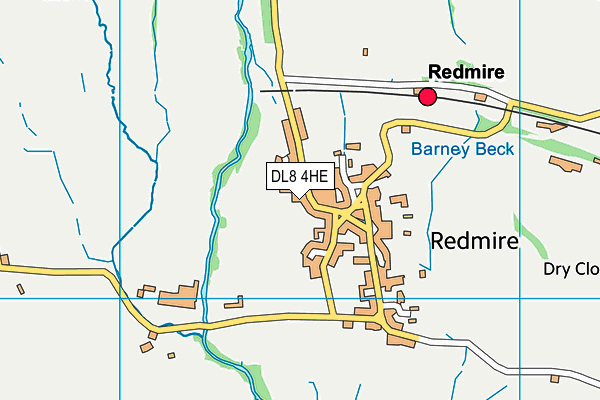 DL8 4HE map - OS VectorMap District (Ordnance Survey)