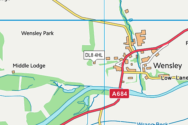 DL8 4HL map - OS VectorMap District (Ordnance Survey)