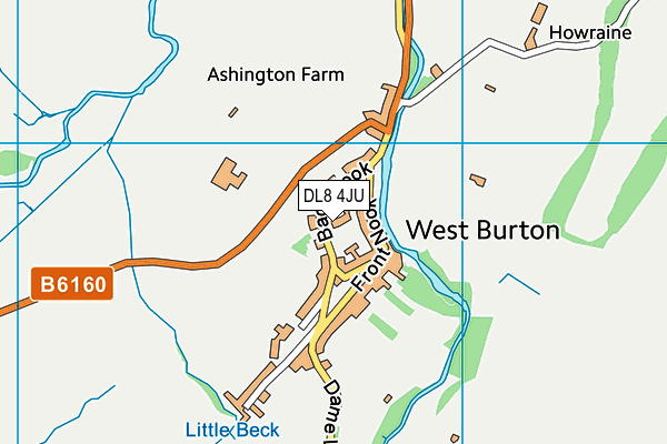 DL8 4JU map - OS VectorMap District (Ordnance Survey)