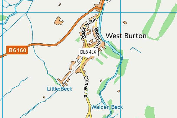 DL8 4JX map - OS VectorMap District (Ordnance Survey)