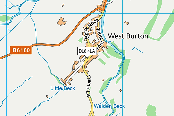 DL8 4LA map - OS VectorMap District (Ordnance Survey)