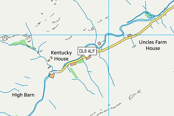 DL8 4LF map - OS VectorMap District (Ordnance Survey)