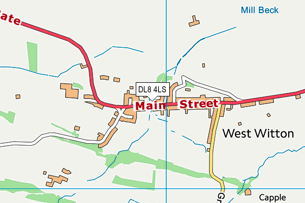 DL8 4LS map - OS VectorMap District (Ordnance Survey)