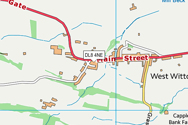DL8 4NE map - OS VectorMap District (Ordnance Survey)