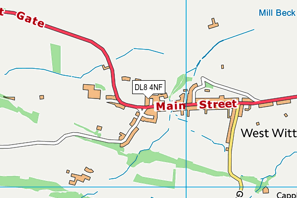 DL8 4NF map - OS VectorMap District (Ordnance Survey)