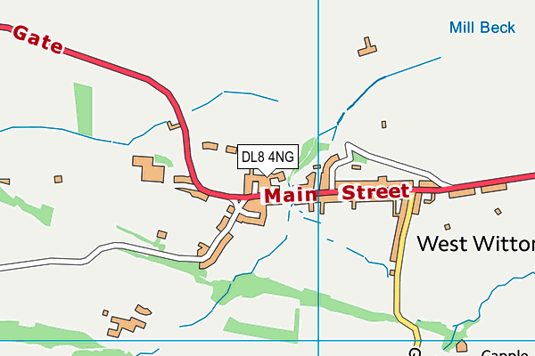 DL8 4NG map - OS VectorMap District (Ordnance Survey)