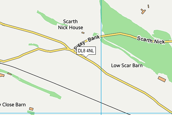DL8 4NL map - OS VectorMap District (Ordnance Survey)