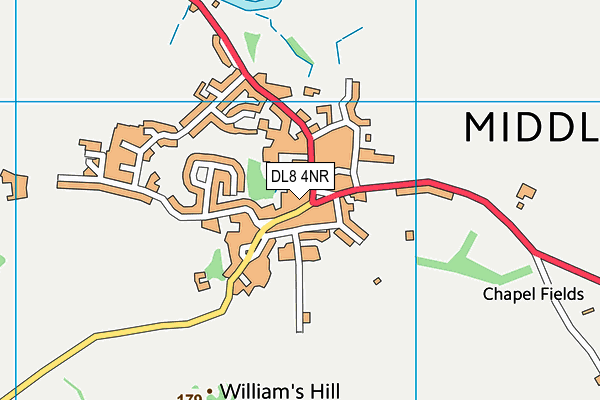 DL8 4NR map - OS VectorMap District (Ordnance Survey)