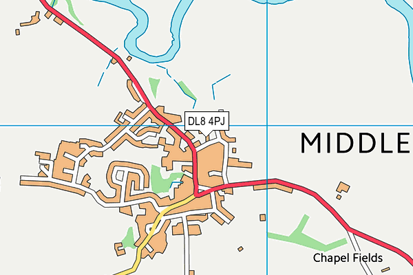 DL8 4PJ map - OS VectorMap District (Ordnance Survey)