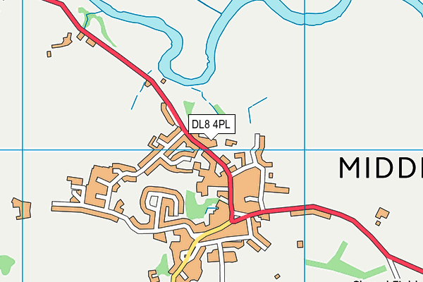 DL8 4PL map - OS VectorMap District (Ordnance Survey)