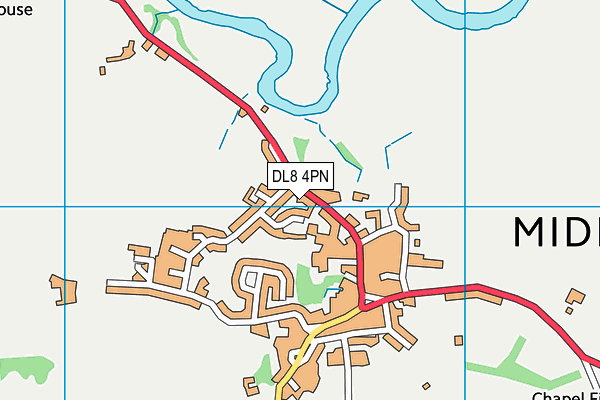 DL8 4PN map - OS VectorMap District (Ordnance Survey)