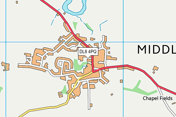 DL8 4PQ map - OS VectorMap District (Ordnance Survey)