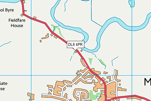 DL8 4PR map - OS VectorMap District (Ordnance Survey)