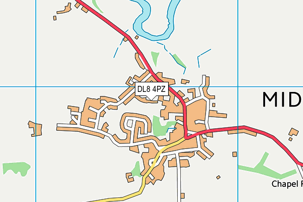 DL8 4PZ map - OS VectorMap District (Ordnance Survey)
