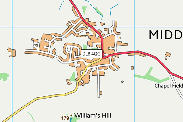 DL8 4QG map - OS VectorMap District (Ordnance Survey)