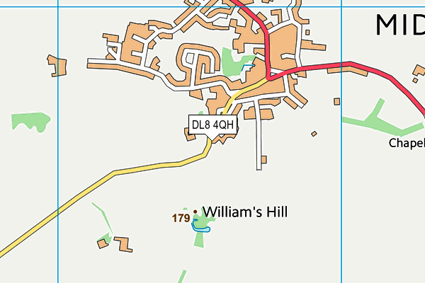 DL8 4QH map - OS VectorMap District (Ordnance Survey)