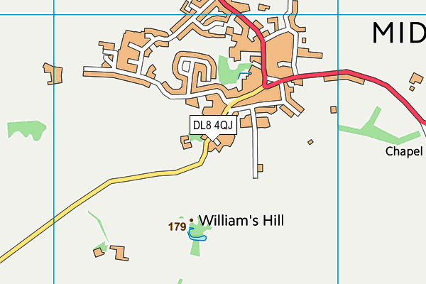 DL8 4QJ map - OS VectorMap District (Ordnance Survey)