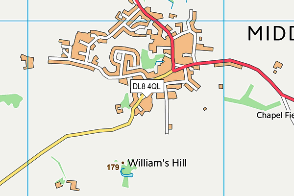 DL8 4QL map - OS VectorMap District (Ordnance Survey)