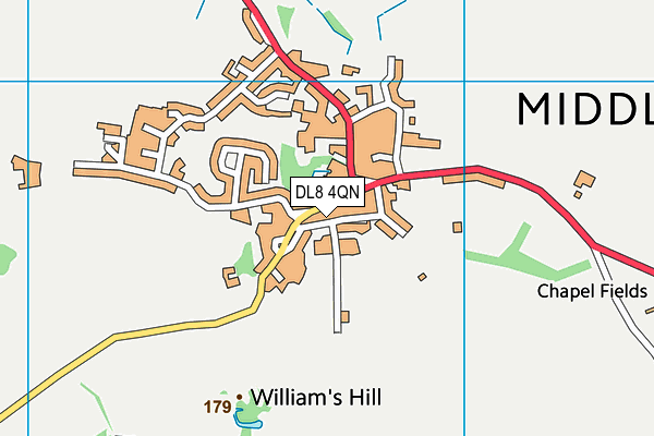 DL8 4QN map - OS VectorMap District (Ordnance Survey)