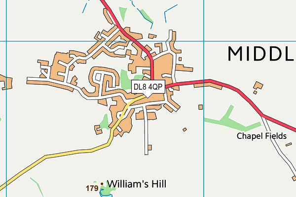 DL8 4QP map - OS VectorMap District (Ordnance Survey)