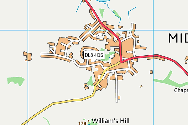 DL8 4QS map - OS VectorMap District (Ordnance Survey)