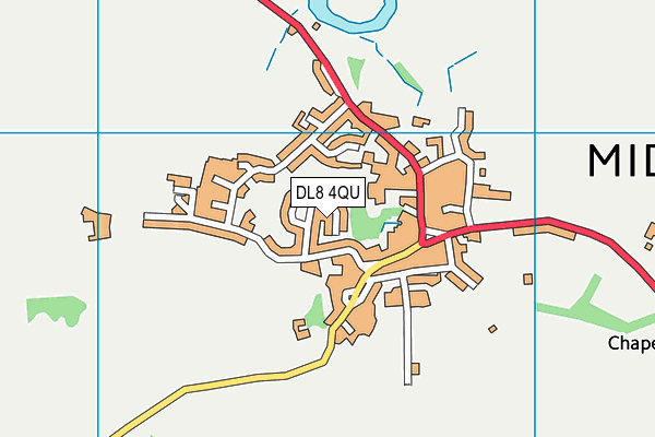 DL8 4QU map - OS VectorMap District (Ordnance Survey)
