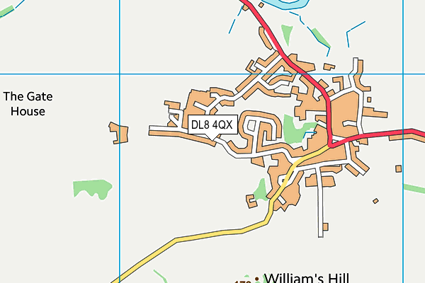 Middleham C Of E Primary School map (DL8 4QX) - OS VectorMap District (Ordnance Survey)