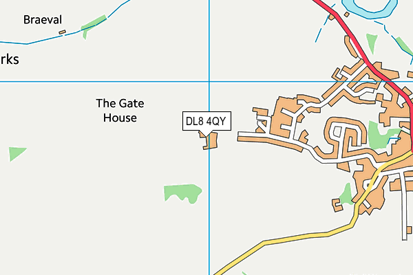 DL8 4QY map - OS VectorMap District (Ordnance Survey)