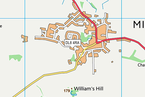 DL8 4RA map - OS VectorMap District (Ordnance Survey)