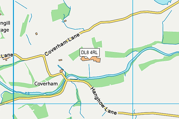 DL8 4RL map - OS VectorMap District (Ordnance Survey)