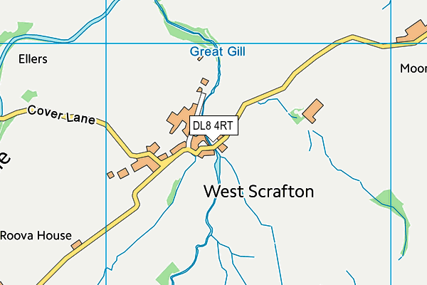 DL8 4RT map - OS VectorMap District (Ordnance Survey)