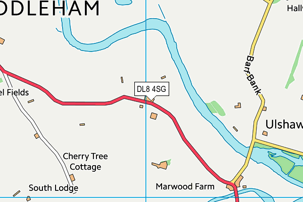 DL8 4SG map - OS VectorMap District (Ordnance Survey)