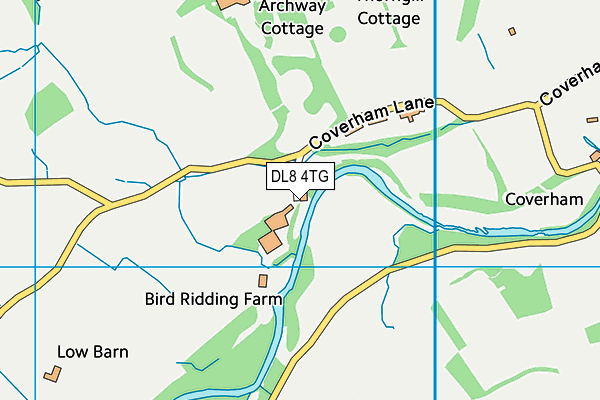 DL8 4TG map - OS VectorMap District (Ordnance Survey)