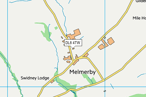 DL8 4TW map - OS VectorMap District (Ordnance Survey)