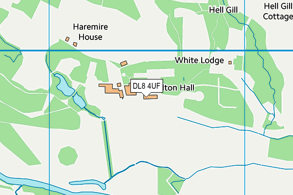 DL8 4UF map - OS VectorMap District (Ordnance Survey)