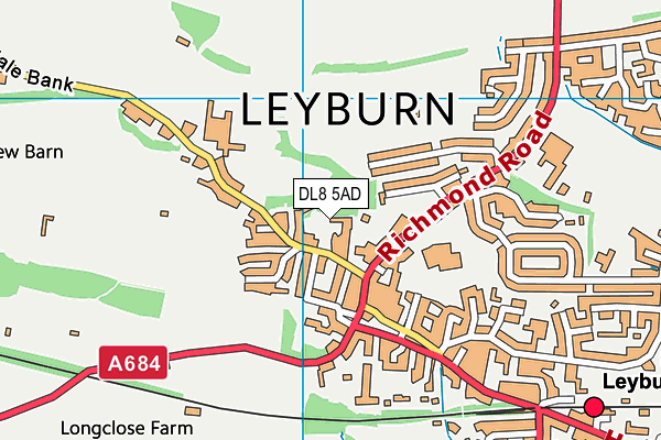 DL8 5AD map - OS VectorMap District (Ordnance Survey)