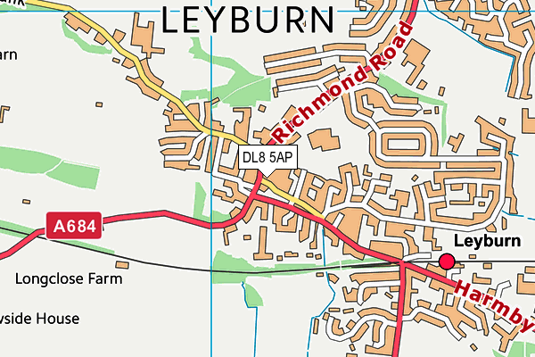 DL8 5AP map - OS VectorMap District (Ordnance Survey)