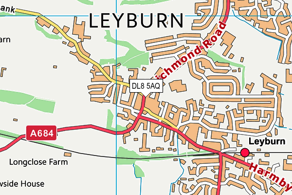 DL8 5AQ map - OS VectorMap District (Ordnance Survey)