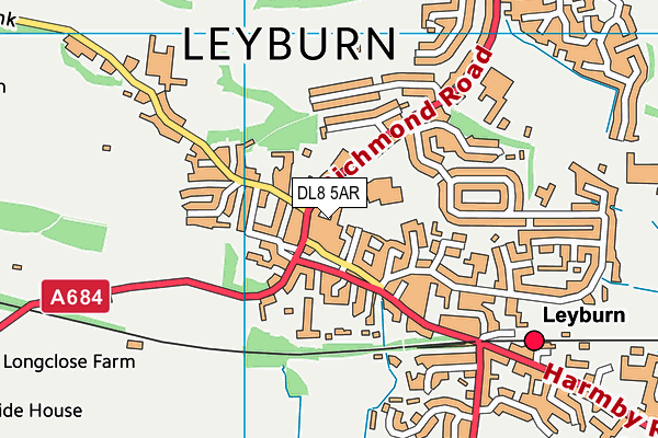 DL8 5AR map - OS VectorMap District (Ordnance Survey)