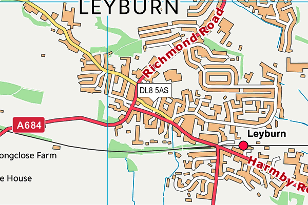 DL8 5AS map - OS VectorMap District (Ordnance Survey)