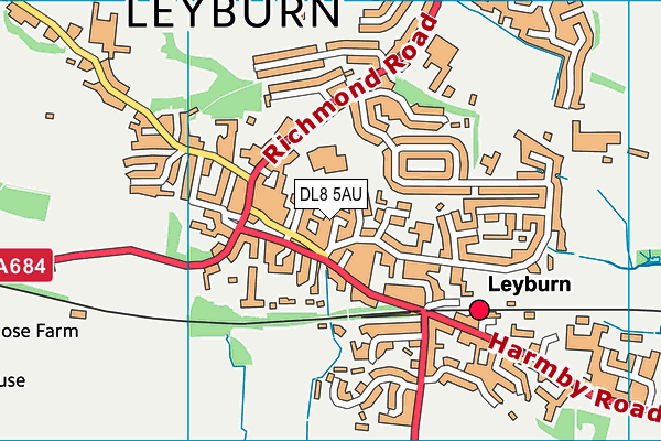 DL8 5AU map - OS VectorMap District (Ordnance Survey)