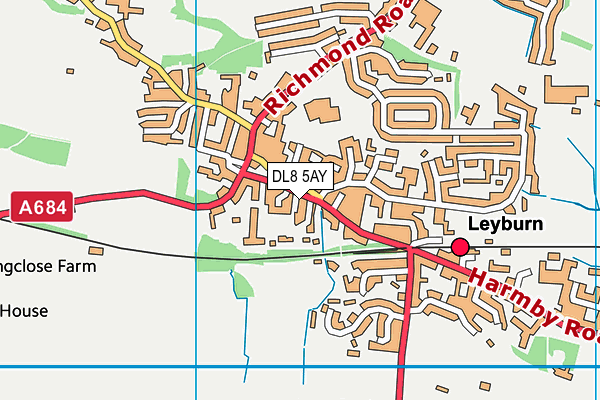 DL8 5AY map - OS VectorMap District (Ordnance Survey)