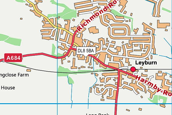 DL8 5BA map - OS VectorMap District (Ordnance Survey)