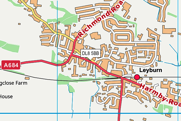 DL8 5BB map - OS VectorMap District (Ordnance Survey)