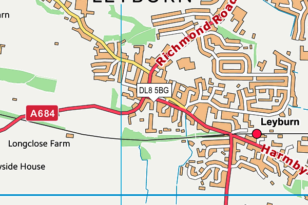 DL8 5BG map - OS VectorMap District (Ordnance Survey)