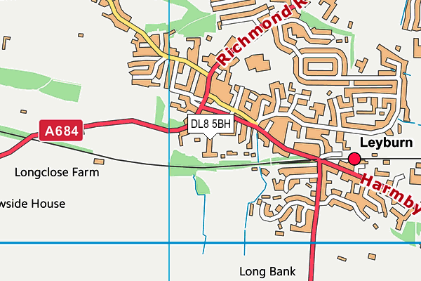 DL8 5BH map - OS VectorMap District (Ordnance Survey)