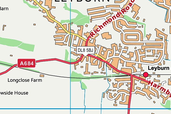 DL8 5BJ map - OS VectorMap District (Ordnance Survey)